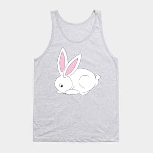 White bunny with pink ears doodle Tank Top